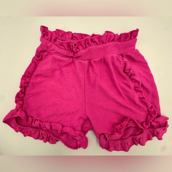 Chaser *HOT PINK* (not tie dye) Terry Hoodie (Sz 6) and Shorts (Sz 5) Set - Picture 7 of 9